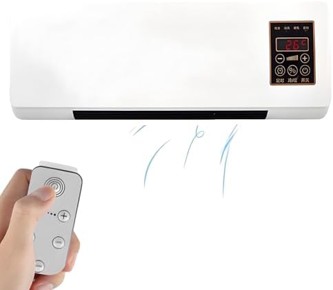 GENERIC Ventilateur De Chauffage Et De Refroidissement Mural, Fonctionnement Silencieux Silencieux Sous 45dB, Facile à Installer Sans Drainage Requis, Conception Compacte Pour La Maison
