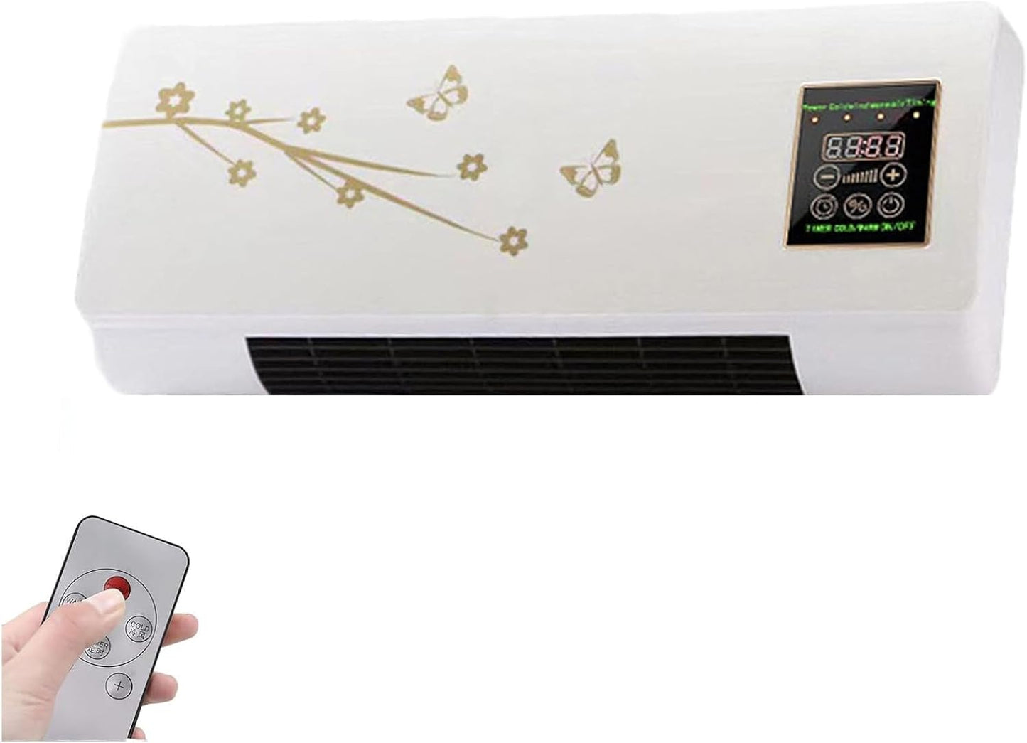 Ventilateur De Climatisation à Fente, Portable, Mural, Froid Et Chaud, 2-en-1, Super Silencieux Avec Télécommande, Idéal Pour La Maison, Bureau, Chambre à Coucher