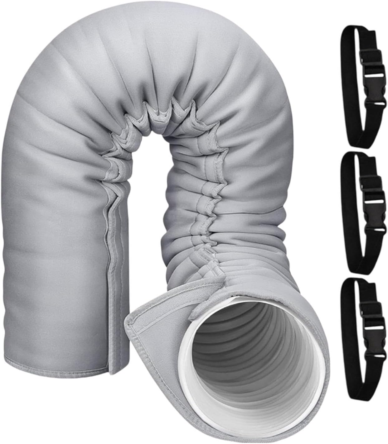 Portable AC Hose Insulation Sleeve - Exhaust Duct Insulated Wrap | Durable Thermal Protection | AC Vent Pipe Insulation For RV, Wall, Window, House And Casement Cooling