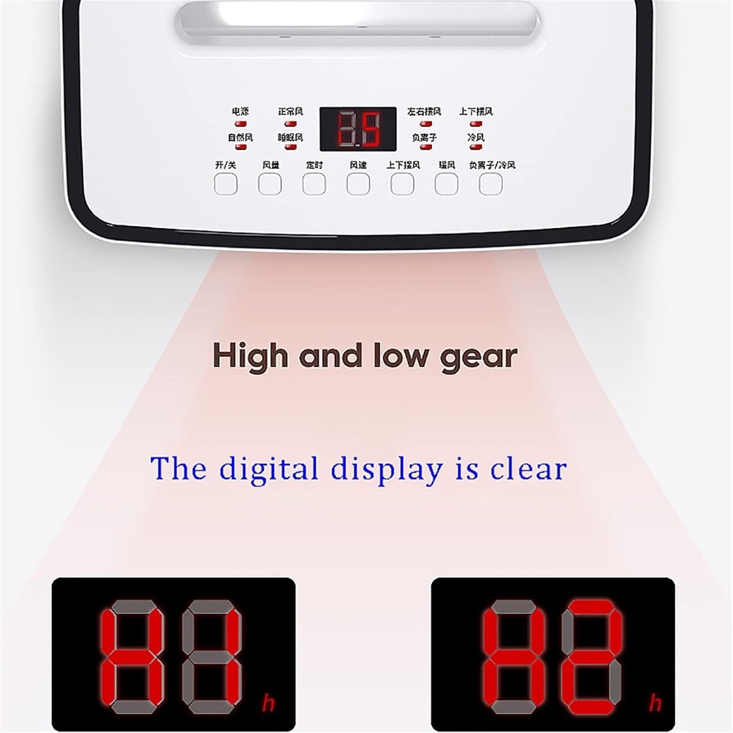 GENERIC Refroidisseur D'évaporation Portable Avec Télécommande, Ventilateur De Brive Silencieux Pour Le Bureau à Domicile, Dispositif De Refroidissement Efficace énergétique Avec Flux D'air Réglable, Concepti