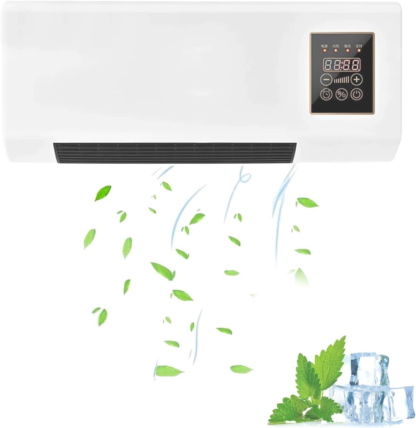 Ventille Portable Double Cool Heat Mode 30dB Ultra Calme Pour La Chambre Jusqu'à 300 Sqft Efficace D'énergie Avec Télécommande Pour L'utilisation De L'appartement De Bureau à Domicile (54 * 20 * 11.5c