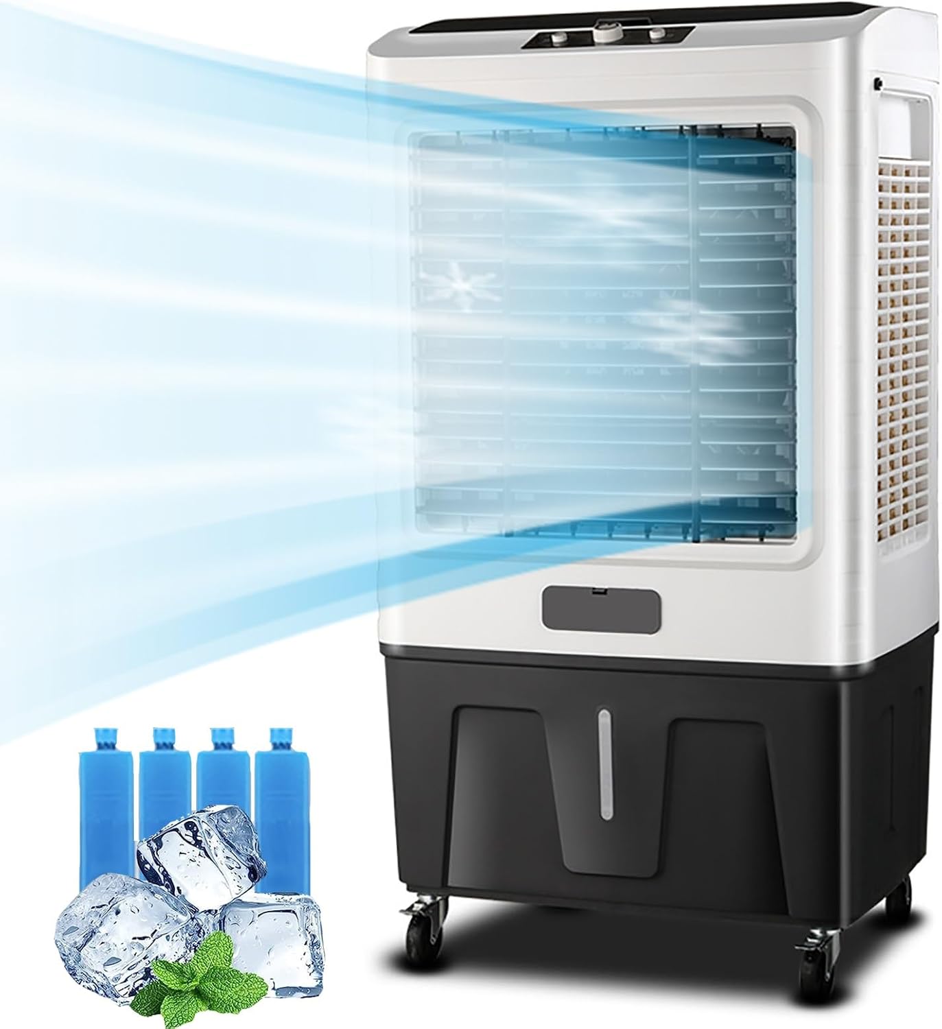 GENERIC Refroidisseur D'air évaporatif Portable Avec Grand Réservoir D'eau Pour Rafraîchir La Pièce, économe En énergie Et Silencieux Pour Le Bureau à Domicile