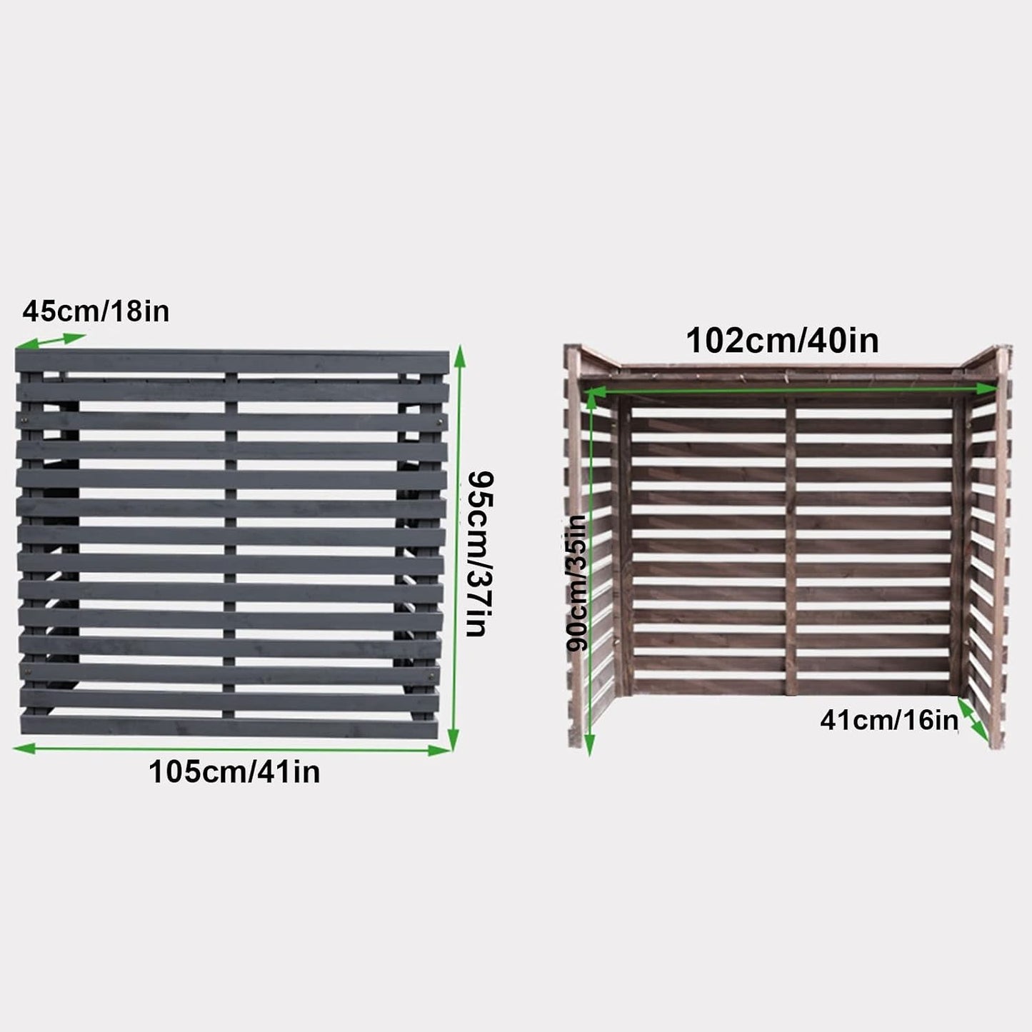 GENERIC Bonsai Design Housse En Bois Pour Climatiseur – Protection D'unité Extérieure | Cadre AC Polyvalent Pour Toutes Les Scènes | Design élégant En Maille Pour Une Utilisation Toute L'année