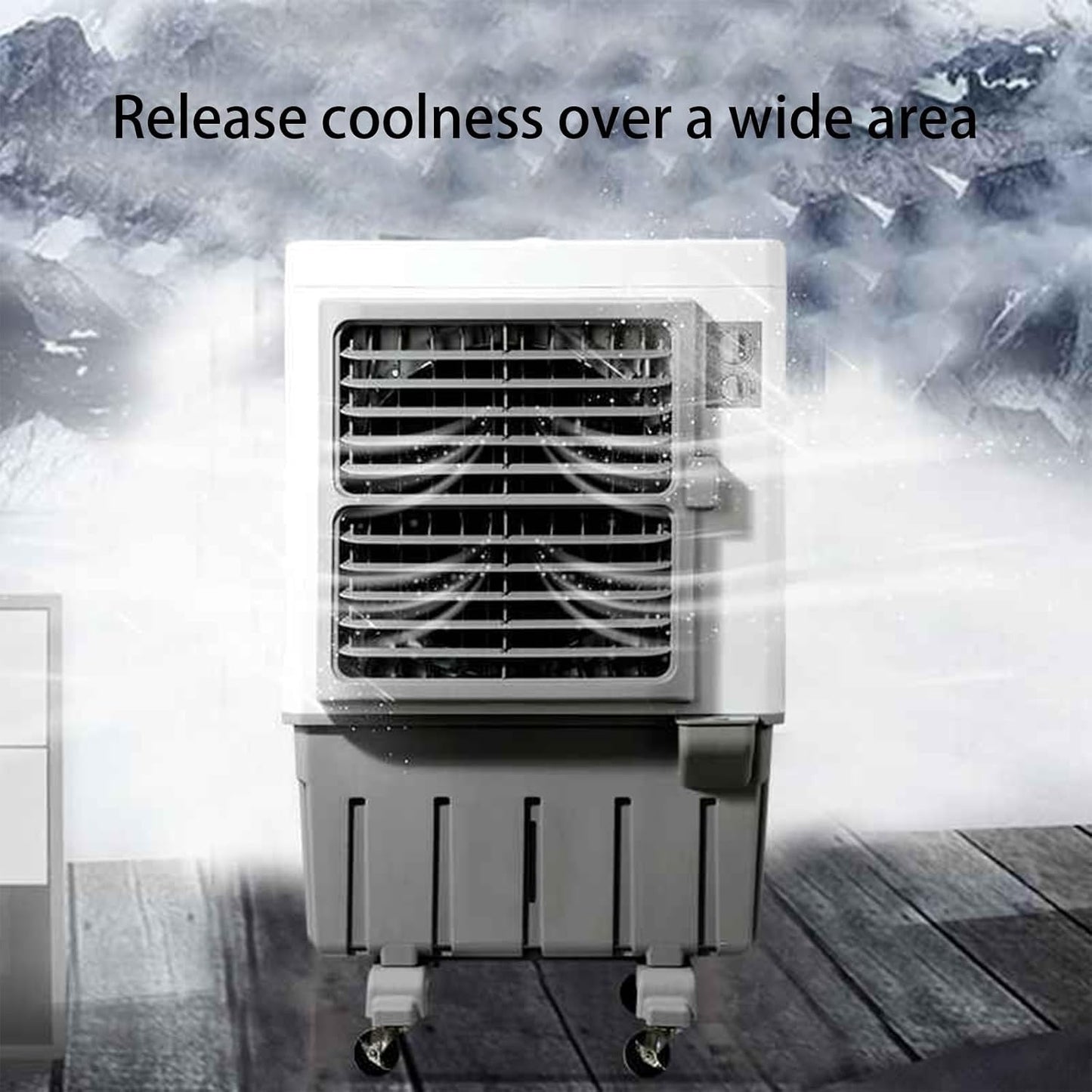 GENERIC Refroidisseur D'air Par évaporation Avec Oscillation à 90°, Grand Réservoir D'eau Et 3 Vitesses De Vent Pour L'intérieur Et L'extérieur, Idéal Pour Le Confort Dans Des Conditions Sèches