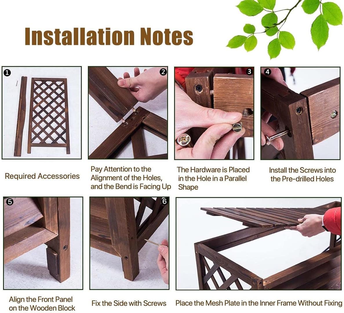 Clôture De Climatiseur D'extérieur, Housse De Climatiseur En Bois Massif Pour Pompes à Chaleur, Support Décoratif Pour Climatiseur, Support De Fleurs En Bois