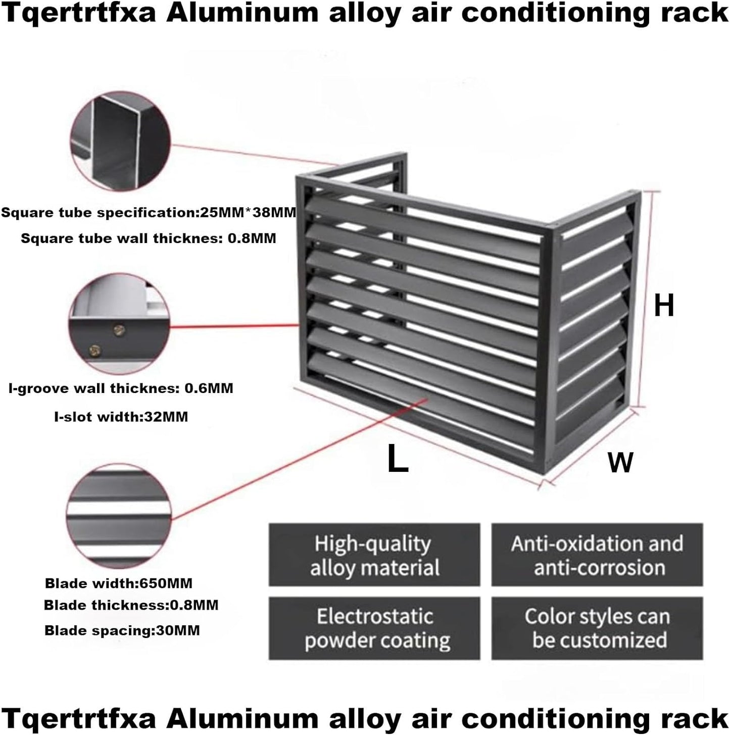 Housse En Métal Pour Climatiseur Extérieur – Protection Résistante Aux Intempéries Qui S'adapte à La Plupart Des Unités Standard Résistante à La Rouille, Installation Facile, Idéale Pour Toutes Les