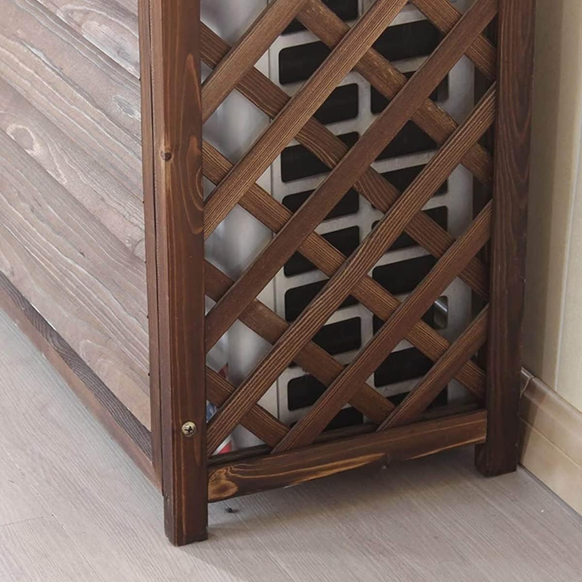 Housse De Climatiseur En Bois Pour Extérieur, Volets Décoratifs Et Grilles De Protection, Support De Fleur Pour Unité AC, Clôture Résistante Aux Intempéries (taille : 105 X 47 X 100 Cm)