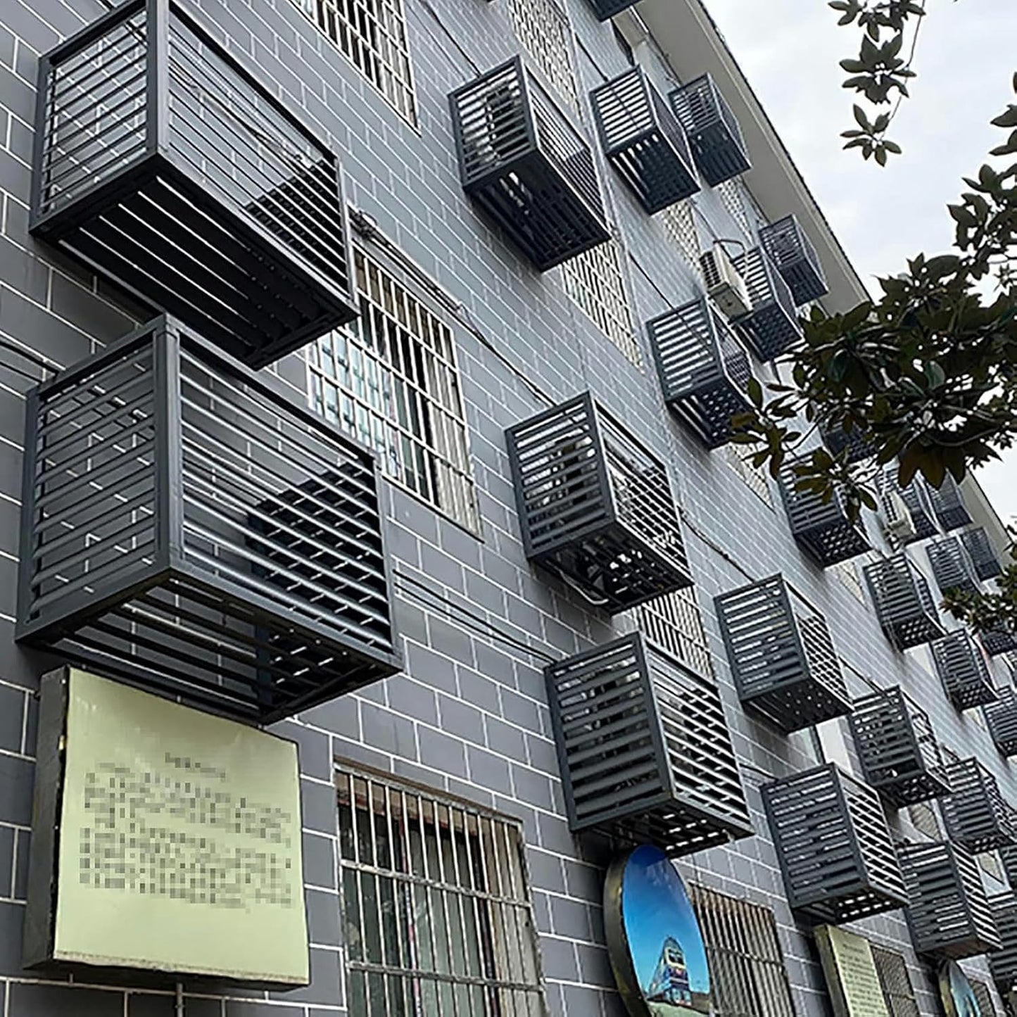 Housse De Climatiseur Extérieur Avec Conception Antivol Écran De Clôture De Confidentialité Toutes Saisons Pour Unités De Climatisation Séparées Et Extérieures Protégez V