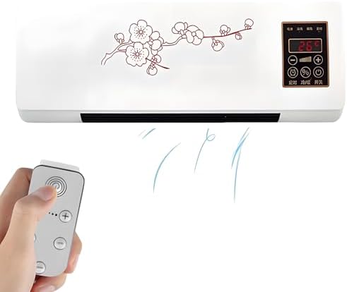 GENERIC Ventilateur De Chauffage Et De Refroidissement Mural, Fonctionnement Silencieux Silencieux Sous 45dB, Facile à Installer Sans Drainage Requis, Conception Compacte Pour La Maison