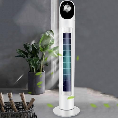  Ventilateur De Tour Sans Lame Avec Affichage Numérique, 3 Vitesses, Oscillation à 80 ° Et Minuterie 7.5H, Refroidisseur D'air Portable Silencieux Pour Chambre à Coucher, Bureau à Domicile, Conception