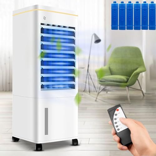 GENERIC Refroidisseur D'air évaporatif Portable De 60W, Ventilateur D'oscillation De 120 ° Avec Télécommande, 3 Vitesses, Réservoir De 1,5 Gal Pour L'économie D'énergie De Bureau à Domicile Cool