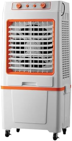 GENERIC Réservoir De Refroidisseur D'évaporation De L'industrie 40L, Climatiseur Mobile à 3 Vitesses Pour Les Grandes Pièces, Oscillant Avec Roulettes, Refroidissement Efficace Et Purification De L'air Pour L