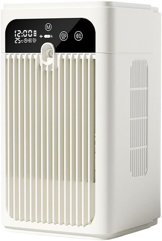  Refroidisseur Par évaporation Portable Avec Minuterie Intelligente, Ventilateur De Bureau Double De 500 Ml, Rechargeable 3000 MAh Pour La Maison, Le Fitness, La Salle De Sport