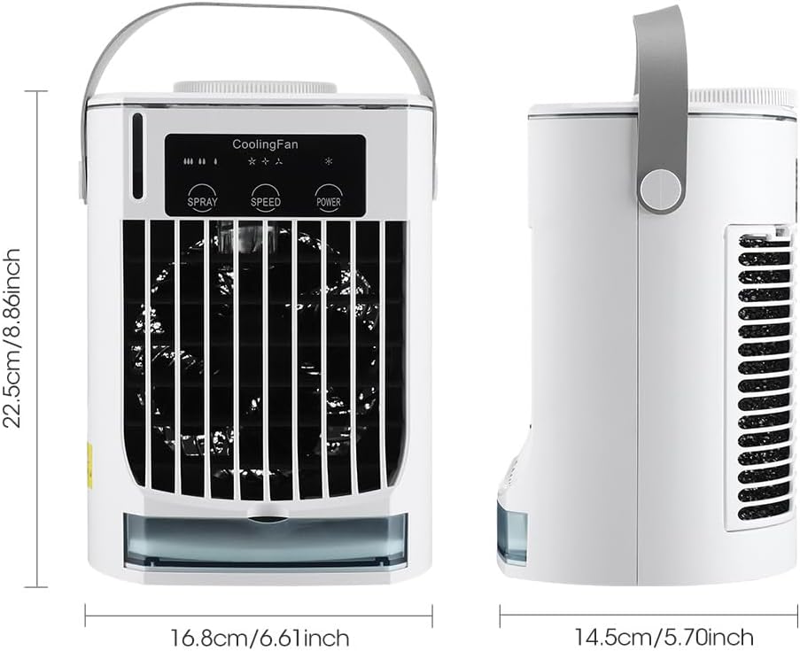  Ventilateur Brumisateur Portable, Ventilateur De Pulvérisation D'eau, Refroidisseur D'air Personnel USB Par évaporation à 3 Vitesses Avec Réservoir D'eau De 500 Ml Pour Le Camping, L