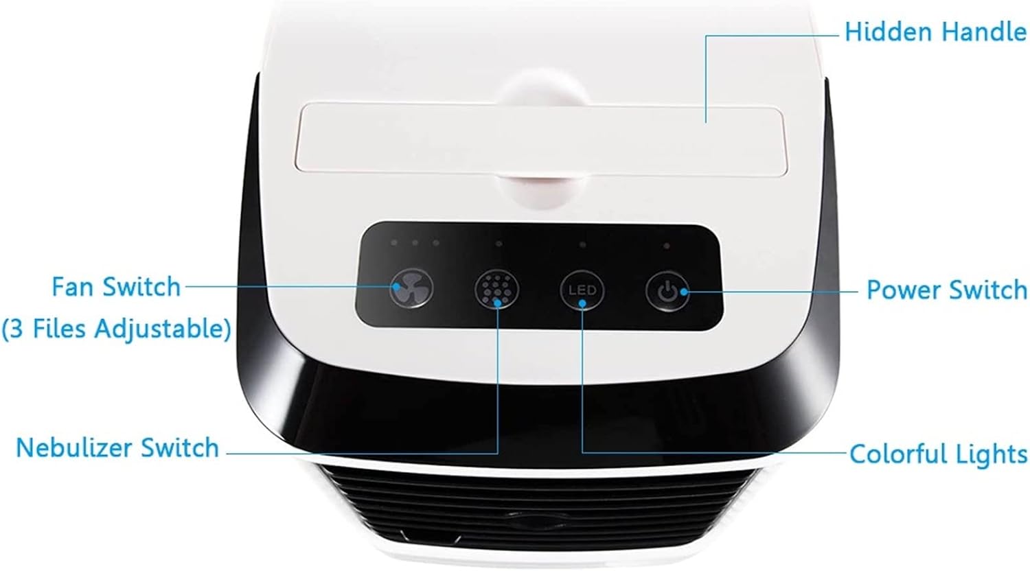  DieffematicKTY Climatiseur Mobile Portable Air Conditioner Mini Portable Air Cooler Fan Air Conditioner