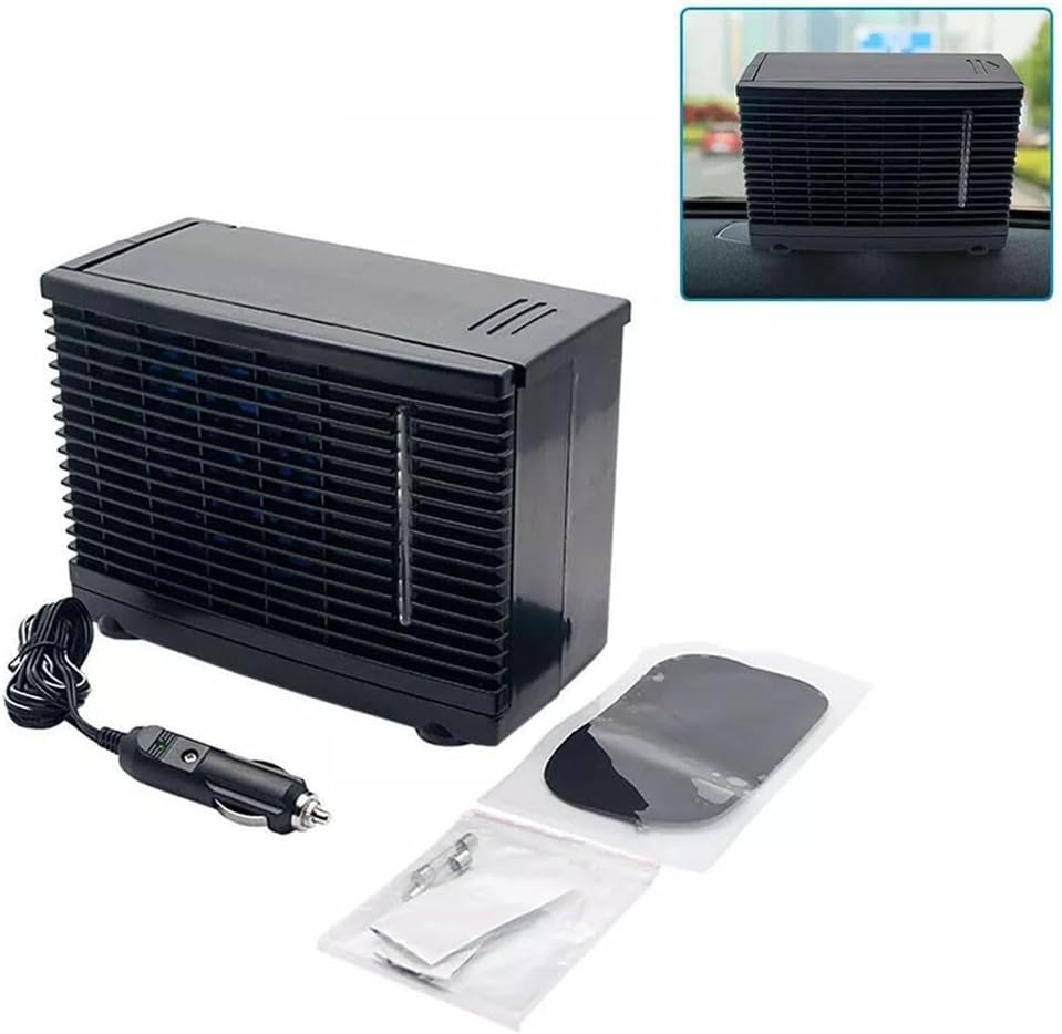  Ventilateur De Refroidissement Portable Pour Voiture Avec Climatiseur Réglable, Système De Refroidissement Par évaporation D'eau Et Glace, Ventilateur De Bureau à Faible Bruit Pour Véhicule, Camion