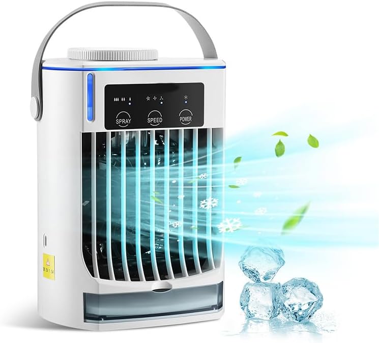  Ventilateur Brumisateur Portable, Ventilateur De Pulvérisation D'eau, Refroidisseur D'air Personnel USB Par évaporation à 3 Vitesses Avec Réservoir D'eau De 500 Ml Pour Le Camping, L