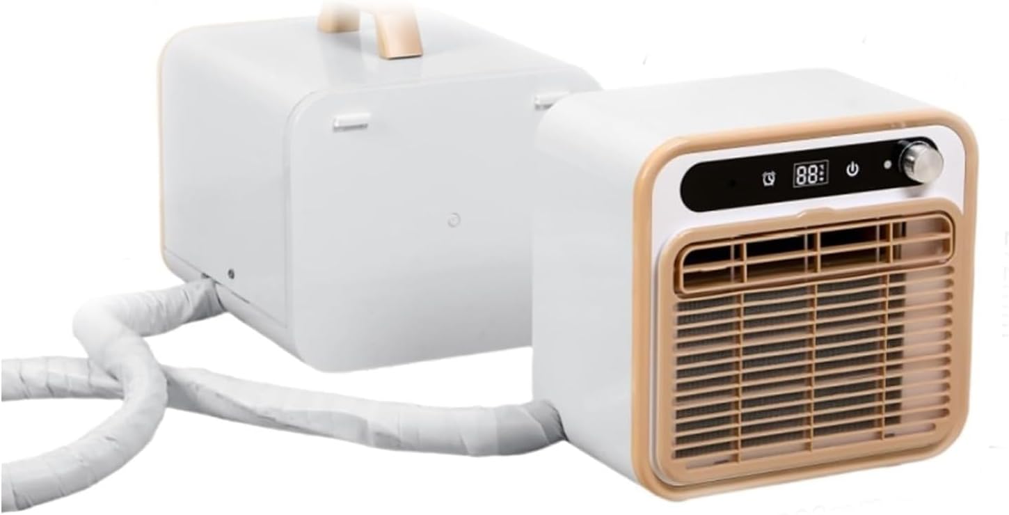GENERIC Climatiseur Portable Split 1500 W - Unité De Refroidissement Silencieuse Avec Un Débit Dair De 130 M³/h, Minuterie 12 H, Télécommande Tactile Et One Color 2m Connecting Pipe