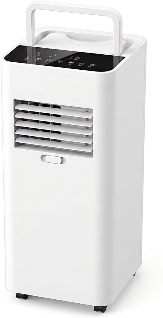 GENERIC Climatiseur Portable De 7000 BTU Pour Grandes Pièces Et Chambres Jusqu'à 300 M², Ventilateur De Refroidissement Intelligent Ultra Silencieux De 30 DB Avec Ventilateur Déshumidificateur, Mode Veille Et