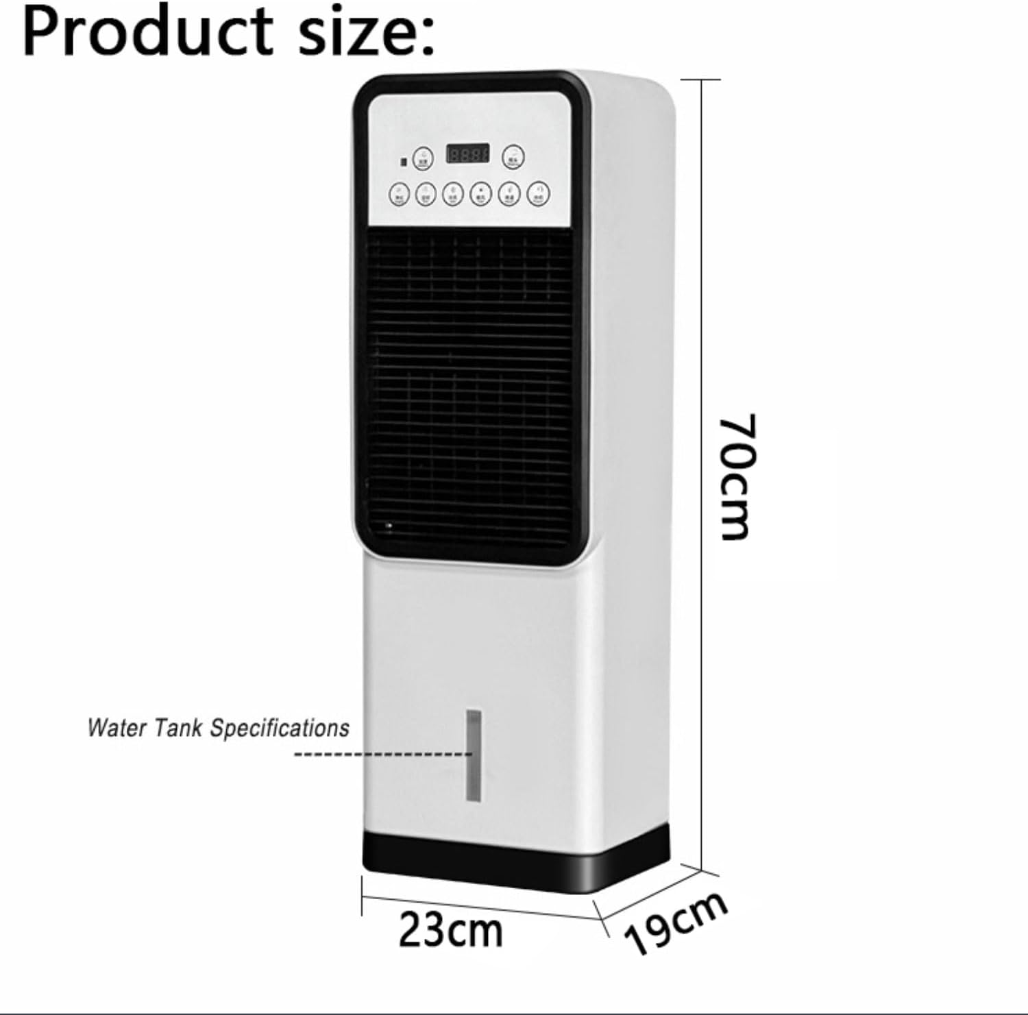 GENERIC Ventilateurs De Refroidissement De Refroidisseur De Refroidisseur D'air évaporatif Qui Soufflent D'air Froid Pour Le Ventilateur De Tour De Refroidissement Portable De Chambre à Coucher Avec 3L Réserv
