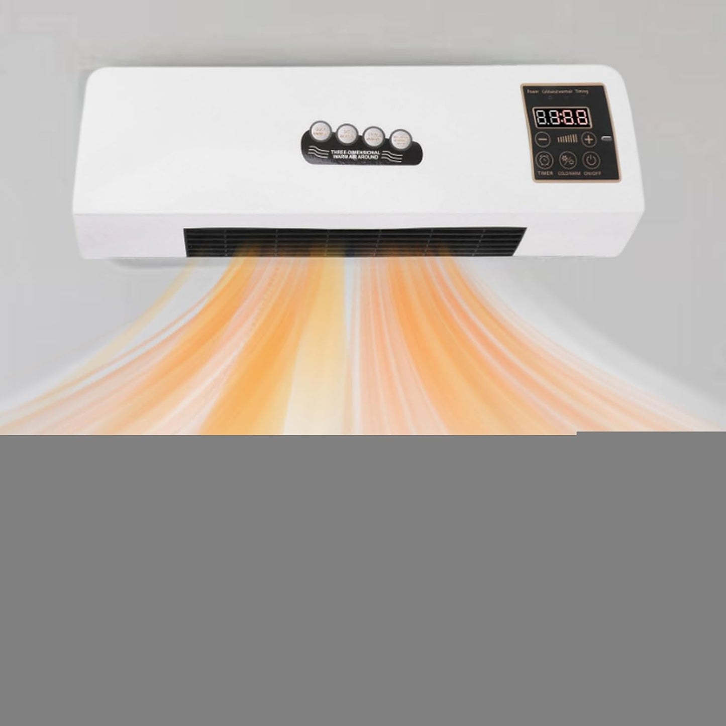  Petit Ventilateur Climatiseur Mur Monté | Unité Split Climatiseur Portable,2000W De Fenêtre Sans Conduit Pour Salon, Chambre, Dortoir, Camping-Car, Garage, Camping
