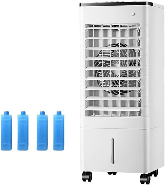 GENERIC Refroidisseur D'air Portable Pour Climatiseur, Refroidisseur D'air Par évaporation De 9 L Avec Télécommande, Ventilateur 4 En 1, 3 Vitesses, écran LED, 4 Blocs De Glace, Minuterie De 7,5 H