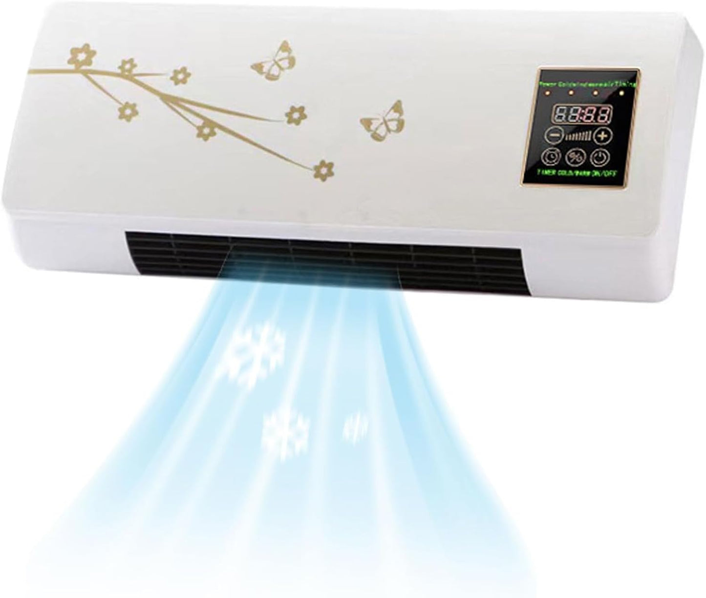  Mini Ventilateur Mural, Système De Séparation Portable Avec Le Mode Ventilateur.180W Refroidissement Efficace Pour Le Bureau à Domicile.Opération Ultra-calme Et Télécommande.La Conception Compacte Éco