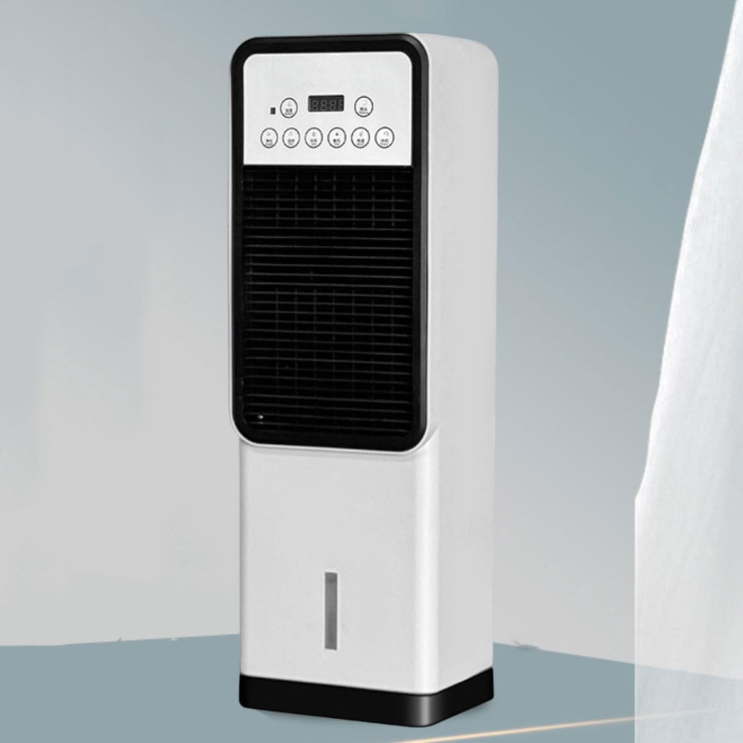 GENERIC Refroidisseur D'air Par évaporation – Ventilateur Tour De Refroidissement Portable Avec Réservoir D'eau De 3 L, Blocs De Glace, Télécommande Et 3 Vitesses Pour Chambre à Coucher