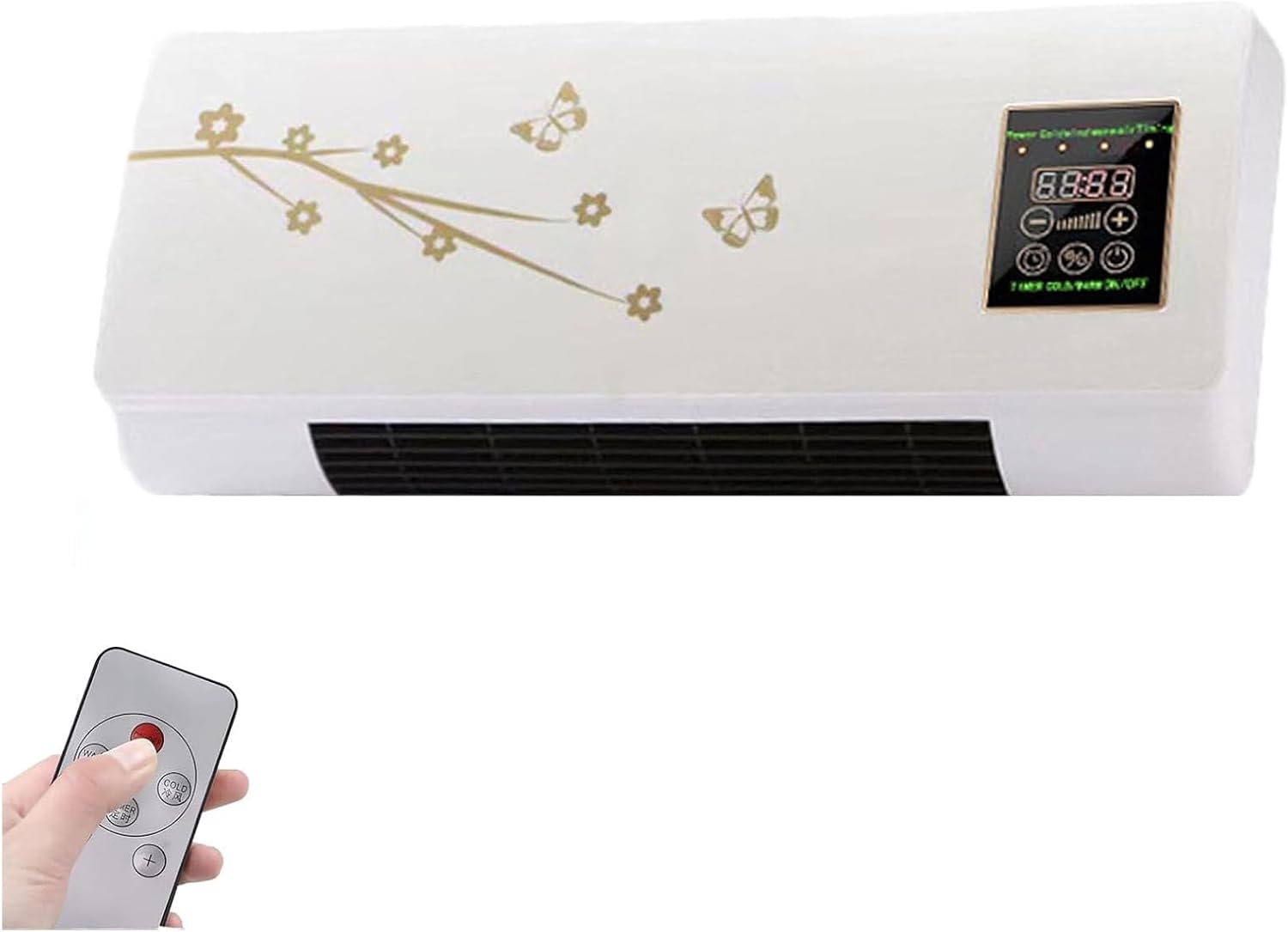  Ventilateur De Climatisation à Fente, Portable, Mural, Froid Et Chaud, 2-en-1, Super Silencieux Avec Télécommande, Idéal Pour La Maison, Bureau, Chambre à Coucher