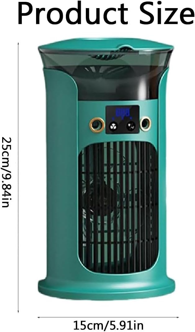 GENERIC Ventilateur De Refroidisseur D'air De Bureau 3-en-1, Ventilateur De Refroidissement De Climatiseur Portable Avec Humidificateur De Réservoir D'eau Et éclairage à Sept Couleurs (Blanc + Jaune)