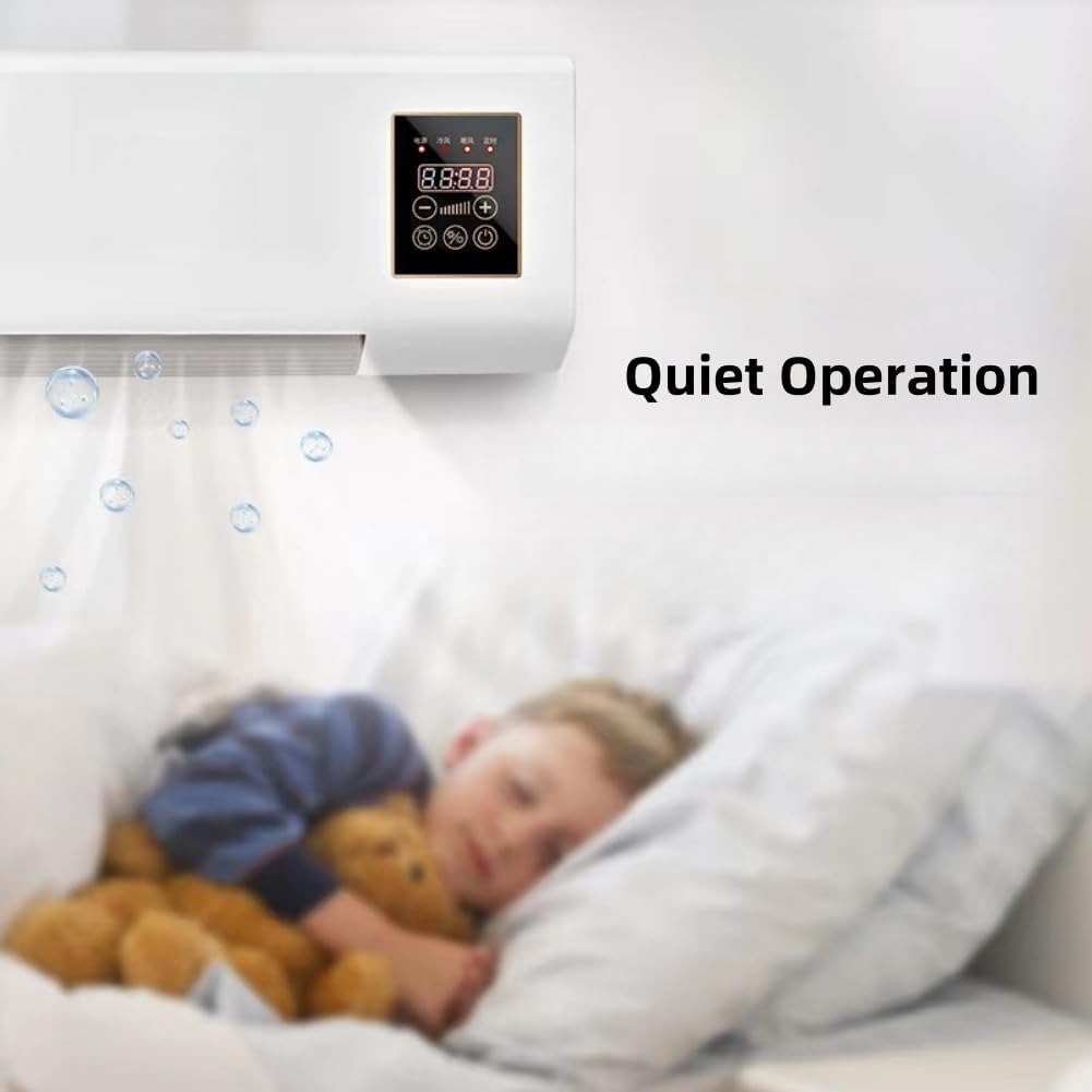  Ventille Portable Double Cool Heat Mode 30dB Ultra Calme Pour La Chambre Jusqu'à 300 Sqft Efficace D'énergie Avec Télécommande Pour L'utilisation De L'appartement De Bureau à Domicile (54 * 20 * 11.5c