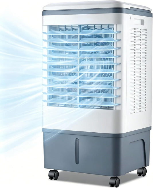 GENERIC 3 En 1 Ventilateur De Refroidissement à Air évaporatif Portable Avec Télécommande, Humidificateur De Brive De Réservoir De 20L Pour Le Bureau De Chambre, Unité De Refroidissement Silencieuse Avec Paqu