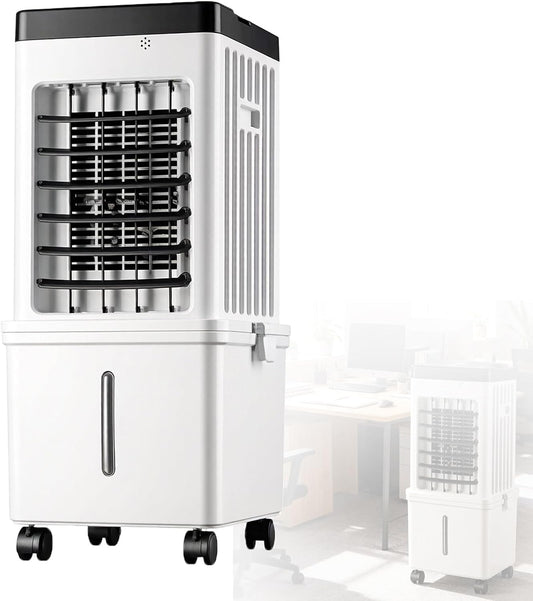  Climatiseur Portable Sans Conduit D'éVacuation, RafraîChisseur D'air Pour La Maison Et Le Bureau, 3 Vitesses RéGlables, éCoéNergéTique, Design Compact Et LéGer