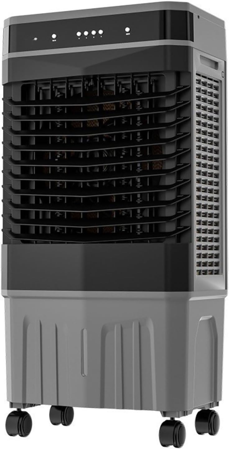 GENERIC Refroidisseur D'air évaporatif Portable, Ventilateur 3-en-1 Avec Packs De Glace, 120 Oscillation, Télécommande, Fonctionnement Silencieux, Minuterie, Mobilité Facile Pour Le Confort De Refroidissement