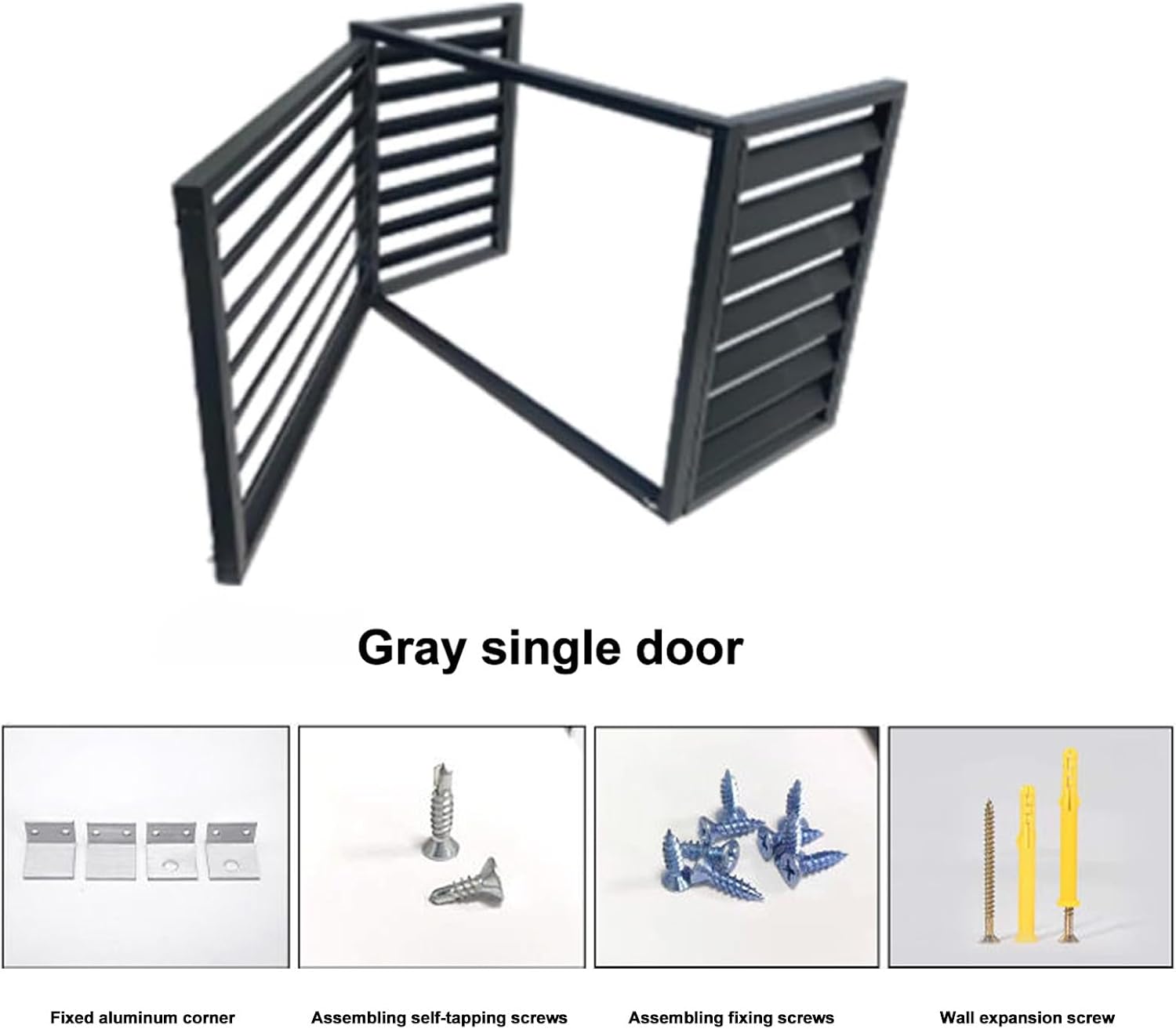 GENERIC Housse De Protection Pour Climatiseur Extérieur En Aluminium - Clôture D'intimité - Antivol Et Réduction Du Bruit - 100 X 50 X 70 Cm