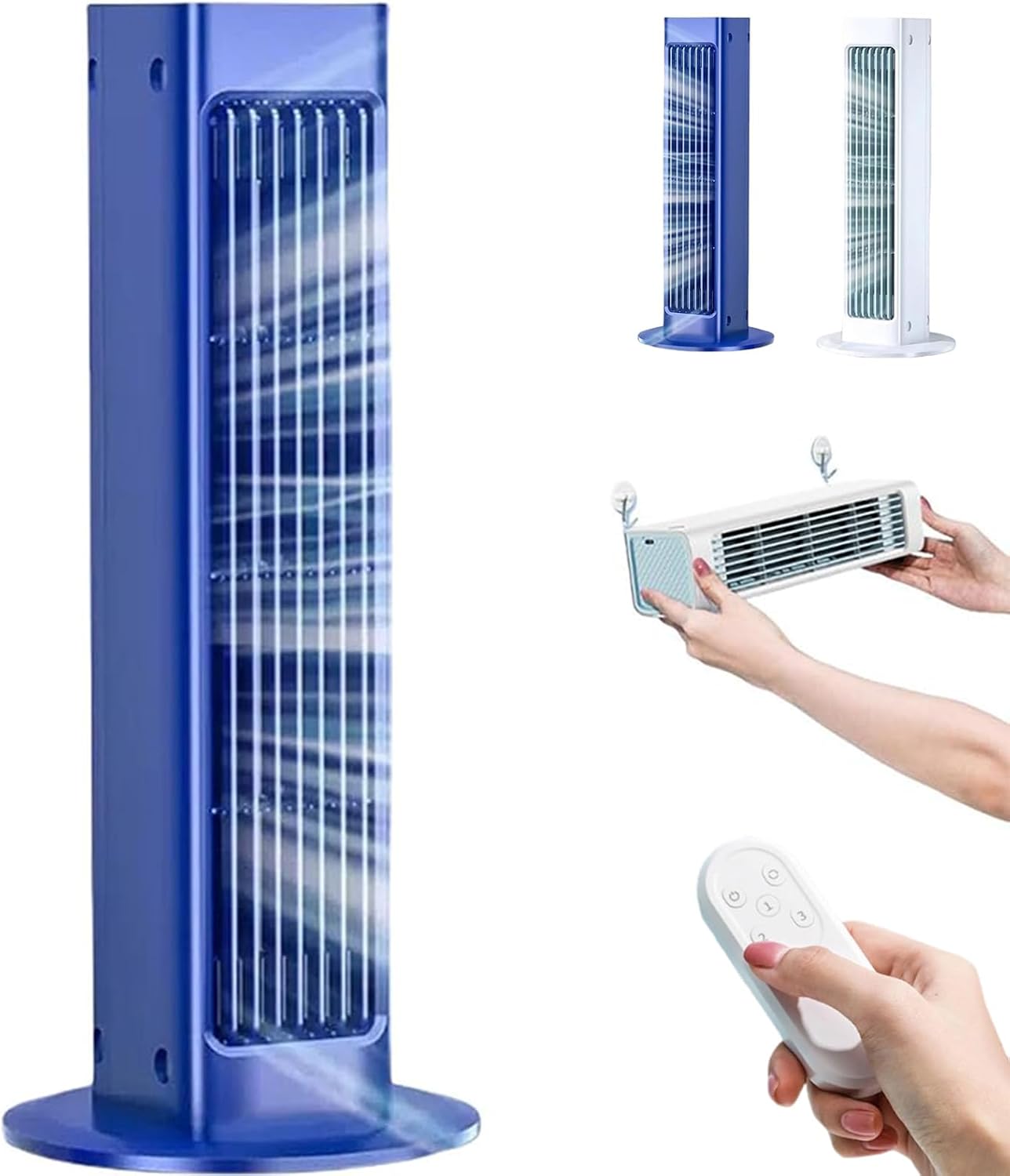  Climatiseur Portable Breeza Pro 2.0 Original, Climatiseur, Installation Sans Perçage, 3 Vitesses, Ultra Silencieux Et Écoénergétique, Pour Chambre, Bureau (Blanc,Rechargeable)