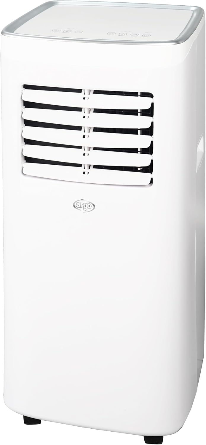  ARGO - Climatiseur Mobile Compact Étienne - 3 Fonctions Refroidissement Ventilation Déshumidification - 8000 BTU/h - Classe Énergétique A - Blanc - 69 X 32.8 X 33.4 Cm - ARG-ETIENNE