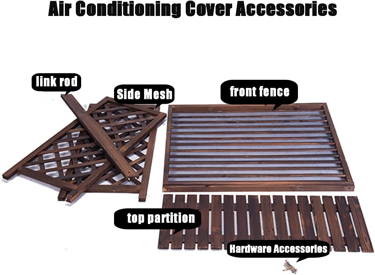  Housse De Climatiseur En Bois Pour Extérieur, Volets Décoratifs Et Grilles De Protection, Support De Fleur Pour Unité AC, Clôture Résistante Aux Intempéries (taille : 105 X 47 X 100 Cm)