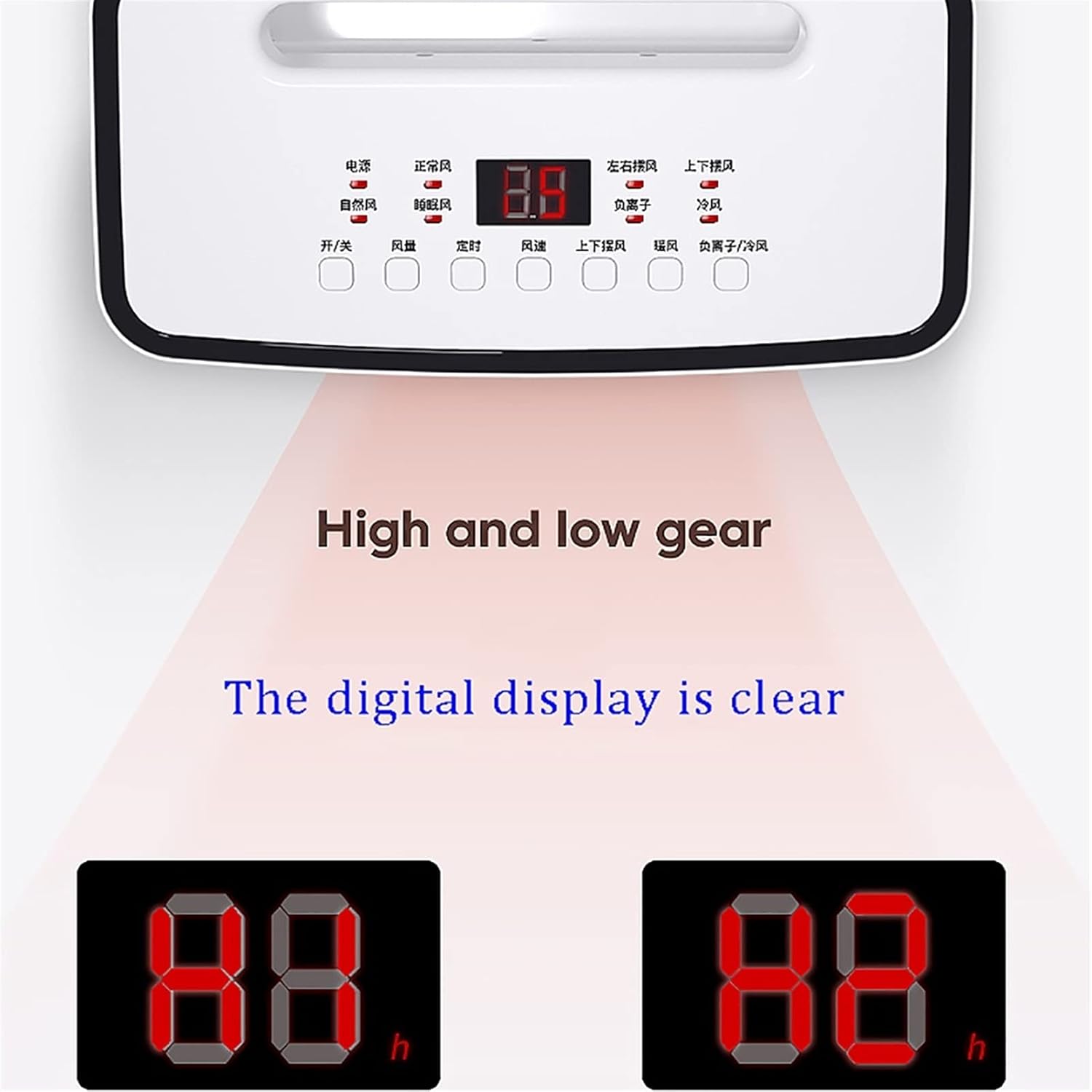 GENERIC Refroidisseur D'air évaporatif Portable Avec Ventilateur De Chauffage à Distance, 75W Et Chauffage 2000W Pour Le Bureau à Domicile, Réservoir D'eau 8L, Fonctionnement Silencieux, Idéal Pour Un Contrôl