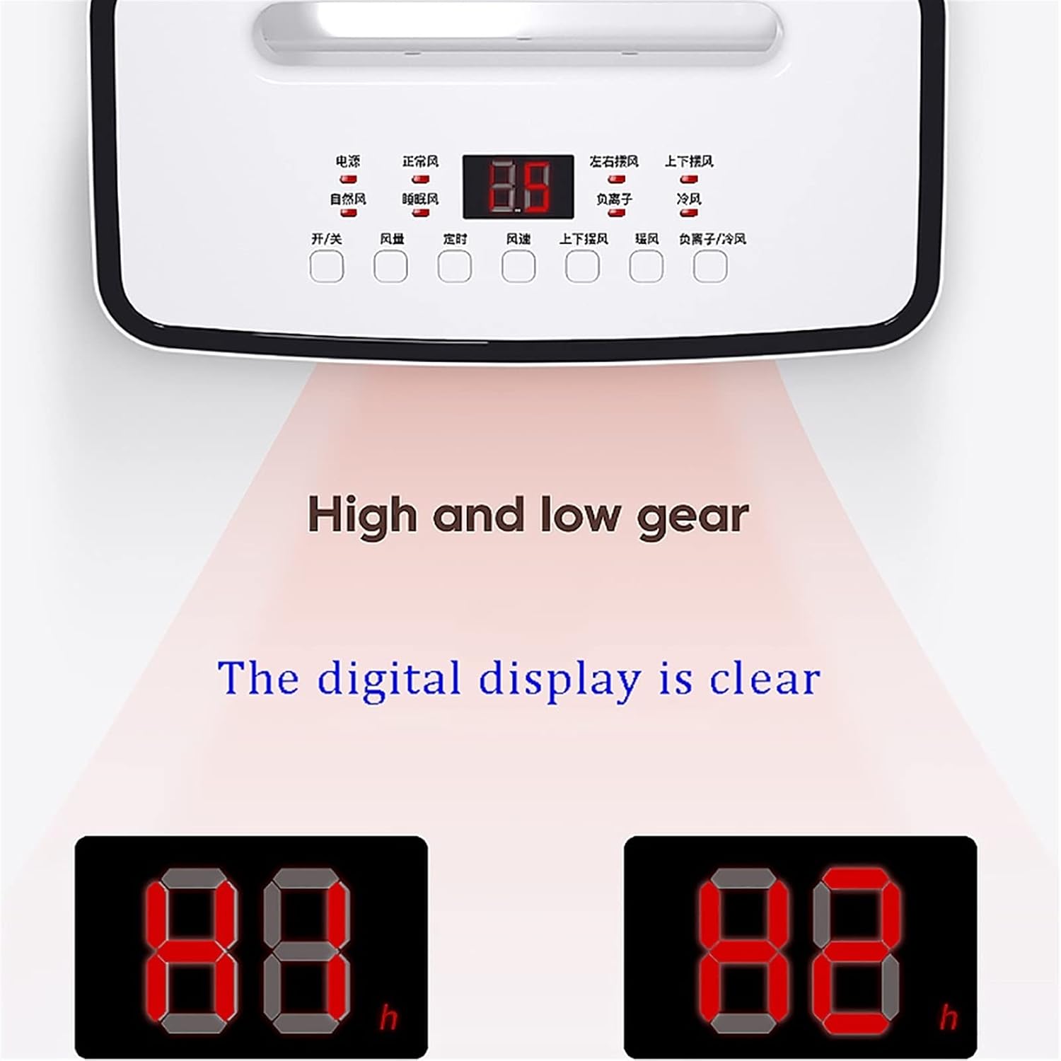 GENERIC Refroidisseur D'évaporation Portable Avec Télécommande, Ventilateur De Brive Silencieux Pour Le Bureau à Domicile, Dispositif De Refroidissement Efficace énergétique Avec Flux D'air Réglable, Concepti