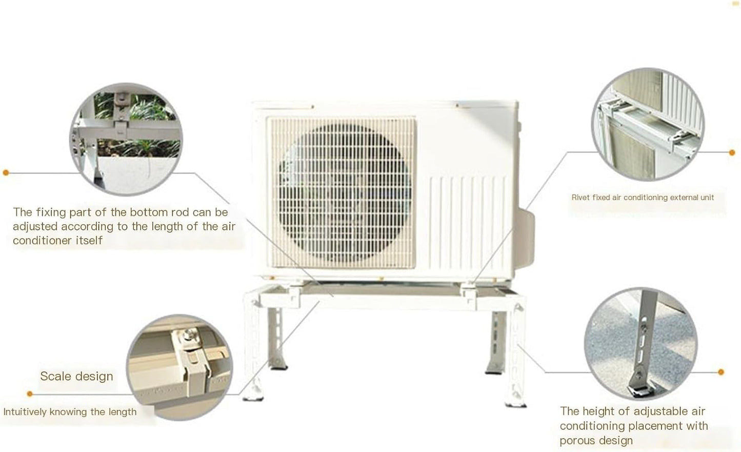  Mini Support Robuste Pour Climatiseur D'une Capacité De 204 Kg, Facile à Utiliser, Support AC Sans Conduit Pour Un Refroidissement Efficace, Idéal Pour La Maison Et Le Bureau