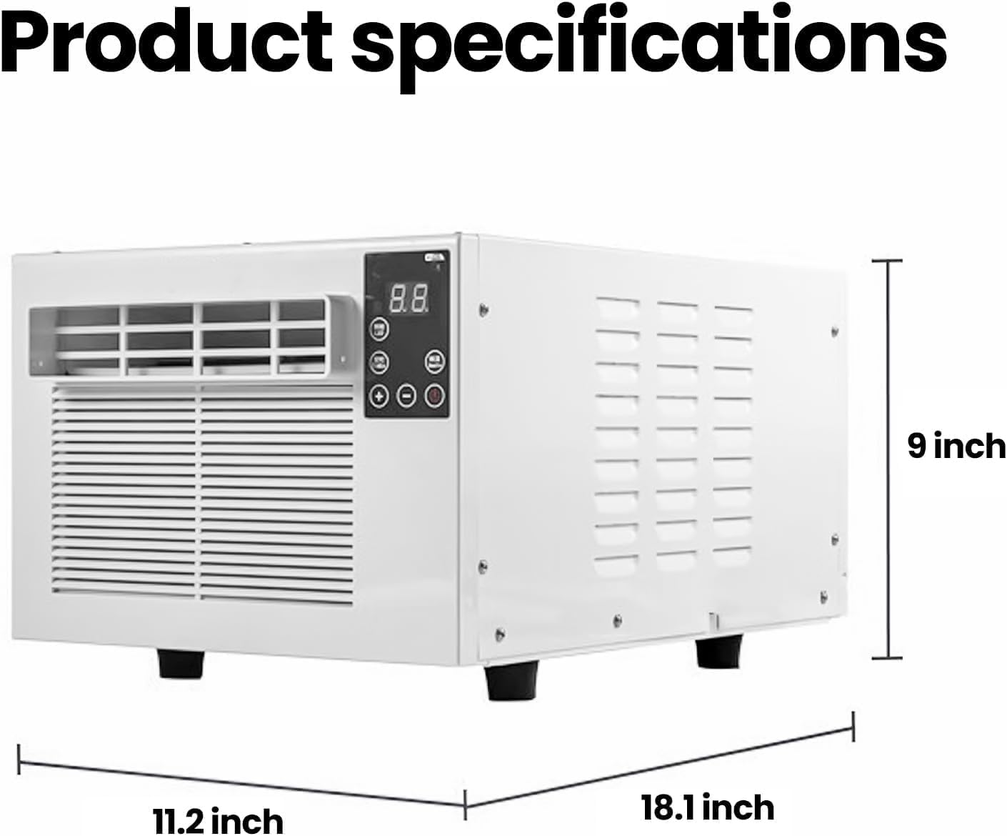  280W Portable AC Unit 1876 BTU Mini Refroidisseur Déshumidificateur Calme Ventilateur De Chevet Dortoir 5 M2 Économisation D'énergie Appareil De Climatisation Personnel