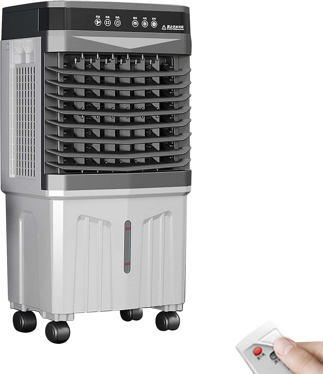 GENERIC Refroidisseur D'air Par évaporation Avec Minuterie, Oscillation, Télécommande, Réservoir D'eau Et Blocs De Glace Pour Refroidissement Intérieur Et Extérieur