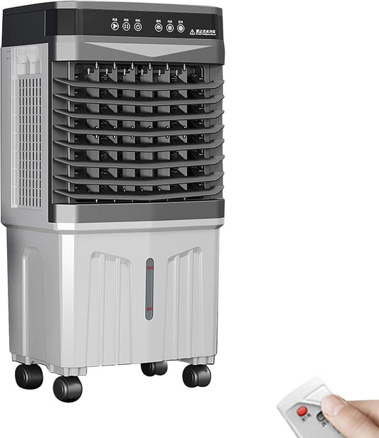 GENERIC Refroidisseur D'air Par évaporation Avec Minuterie, Oscillation, Télécommande, Réservoir D'eau Et Blocs De Glace Pour Refroidissement Intérieur Et Extérieur