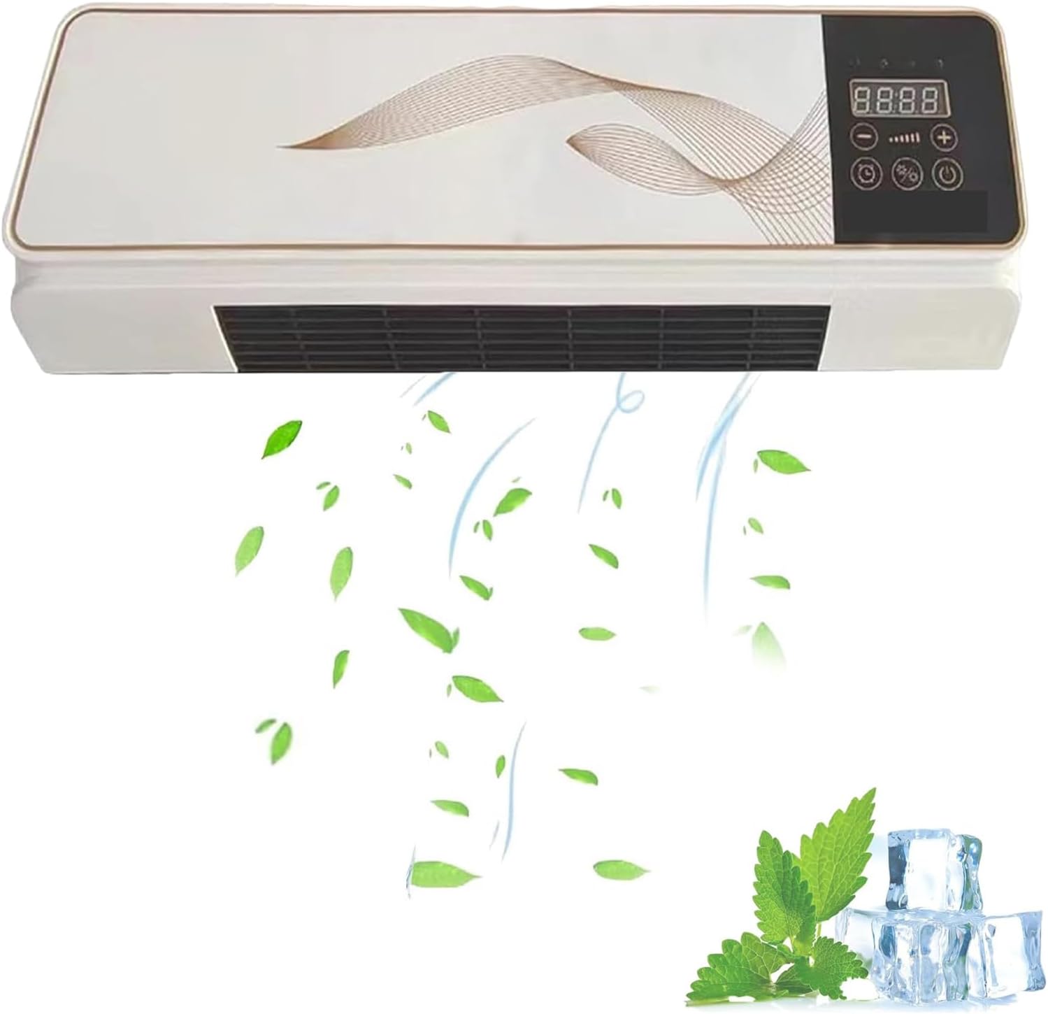  Ventille Portable Double Cool Heat Mode 30dB Ultra Calme Pour La Chambre Jusqu'à 300 Sqft Efficace D'énergie Avec Télécommande Pour L'utilisation De L'appartement De Bureau à Domicile (54 * 20 * 11.5c