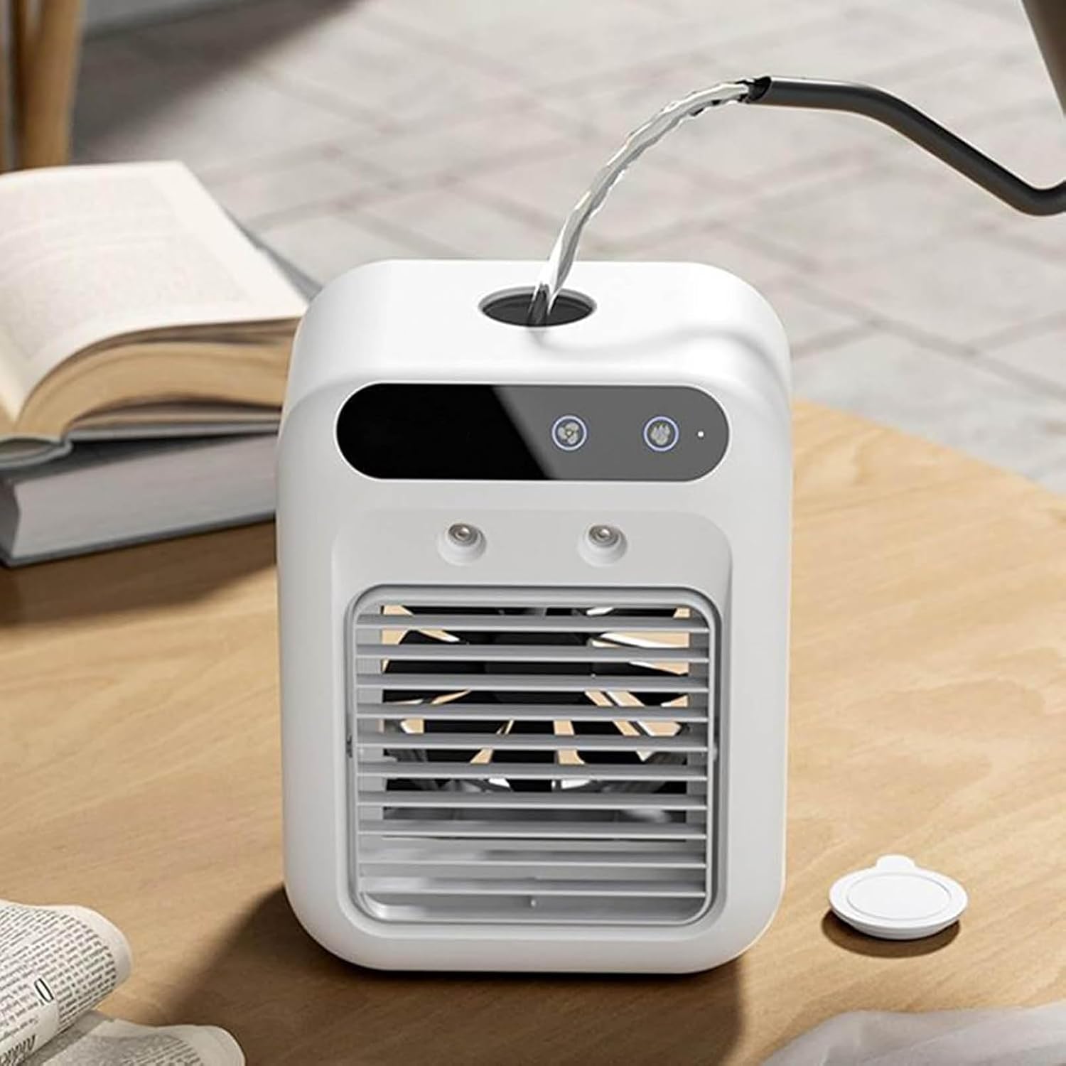 GENERIC Ventilateur Silencieux USB Réglable à 2 Vitesses, Humidificateur De Bureau De Chevet Pour Voiture, Dortoir, Camping