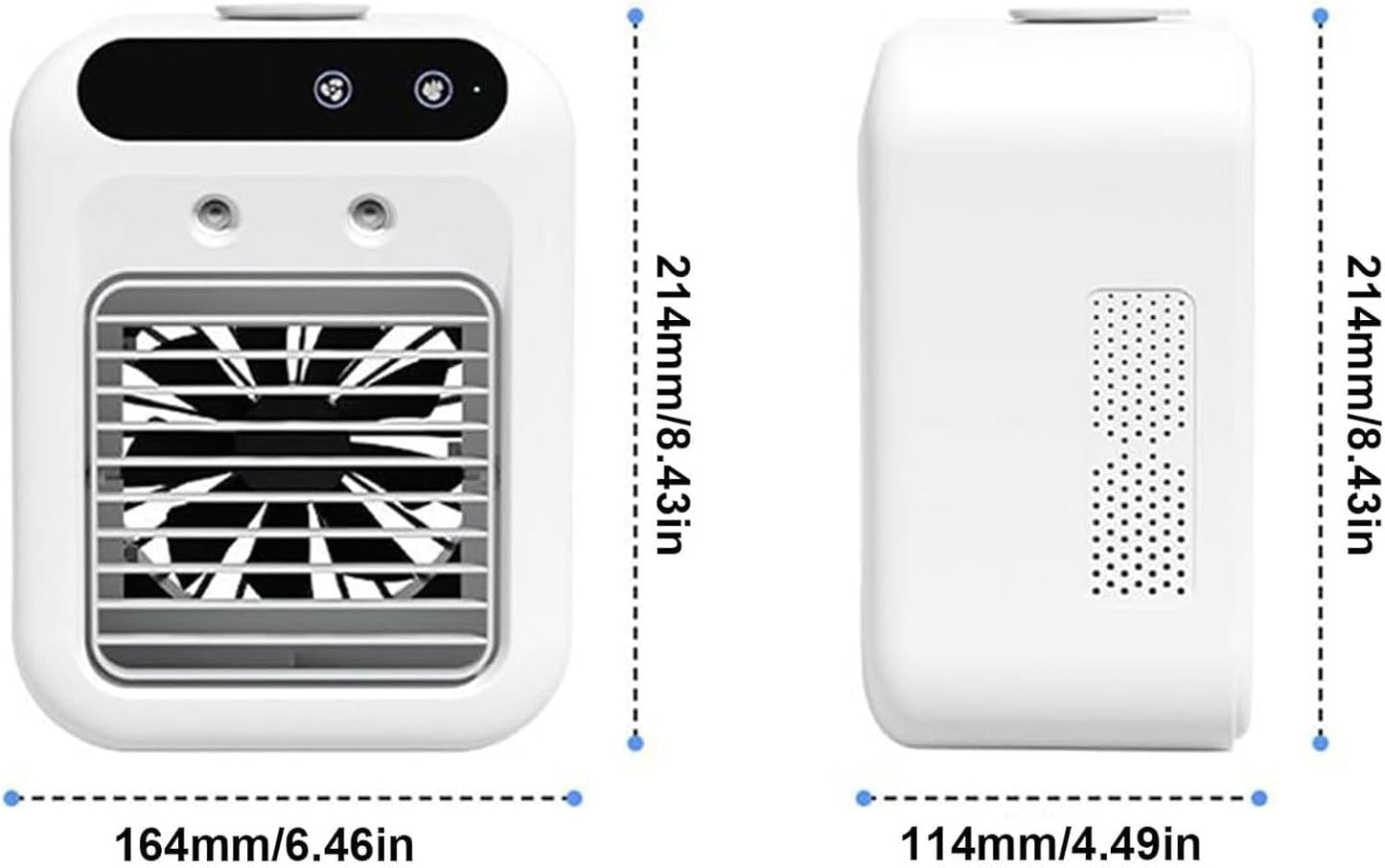 GENERIC Ventilateur Silencieux USB Réglable à 2 Vitesses, Humidificateur De Bureau De Chevet Pour Voiture, Dortoir, Camping