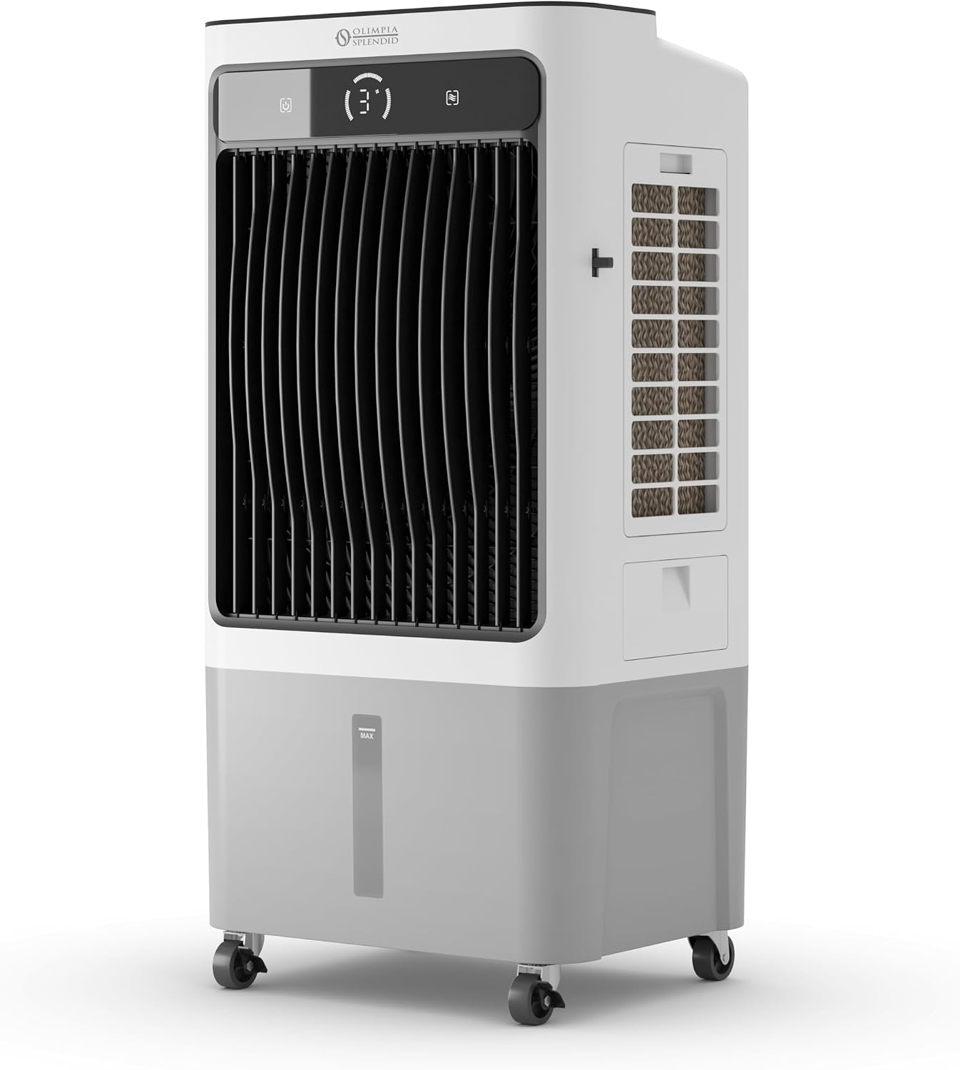  Olimpia Splendid, Peler 4T Raffrescatore Evaporativo, 4 Litri, Purificatore D'Aria, Raffrescamento, Ventilazione, Touchscreen Display, Facilità Di Trasporto