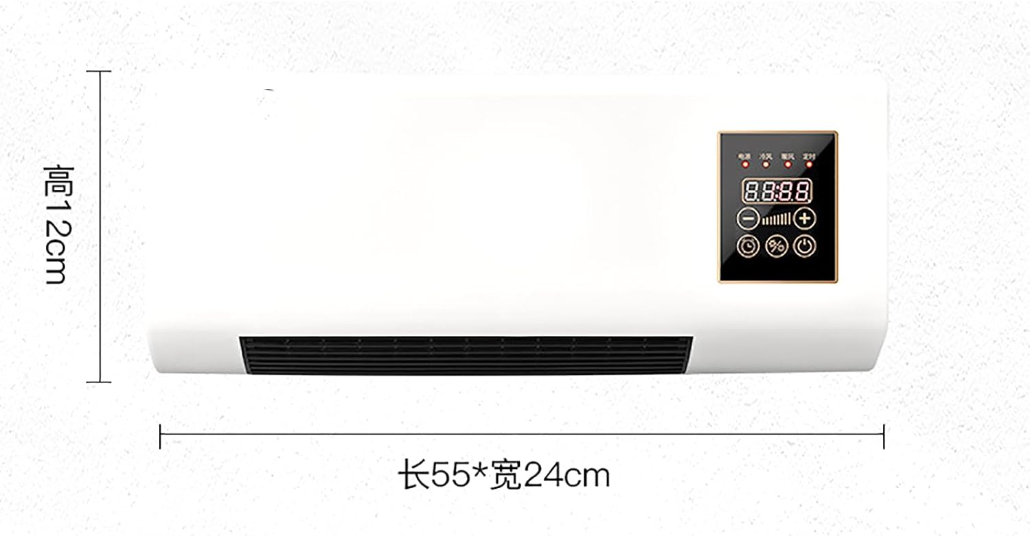  Climatisation Murale Portable 2000W Avec Télécommande Et Minuterie.Réfrigérateur Et Chauffage Efficaces Pour La Maison, Le Bureau, La Chambre à Coucher. Fonctionnement Silencieux, Contrôle Intelligent