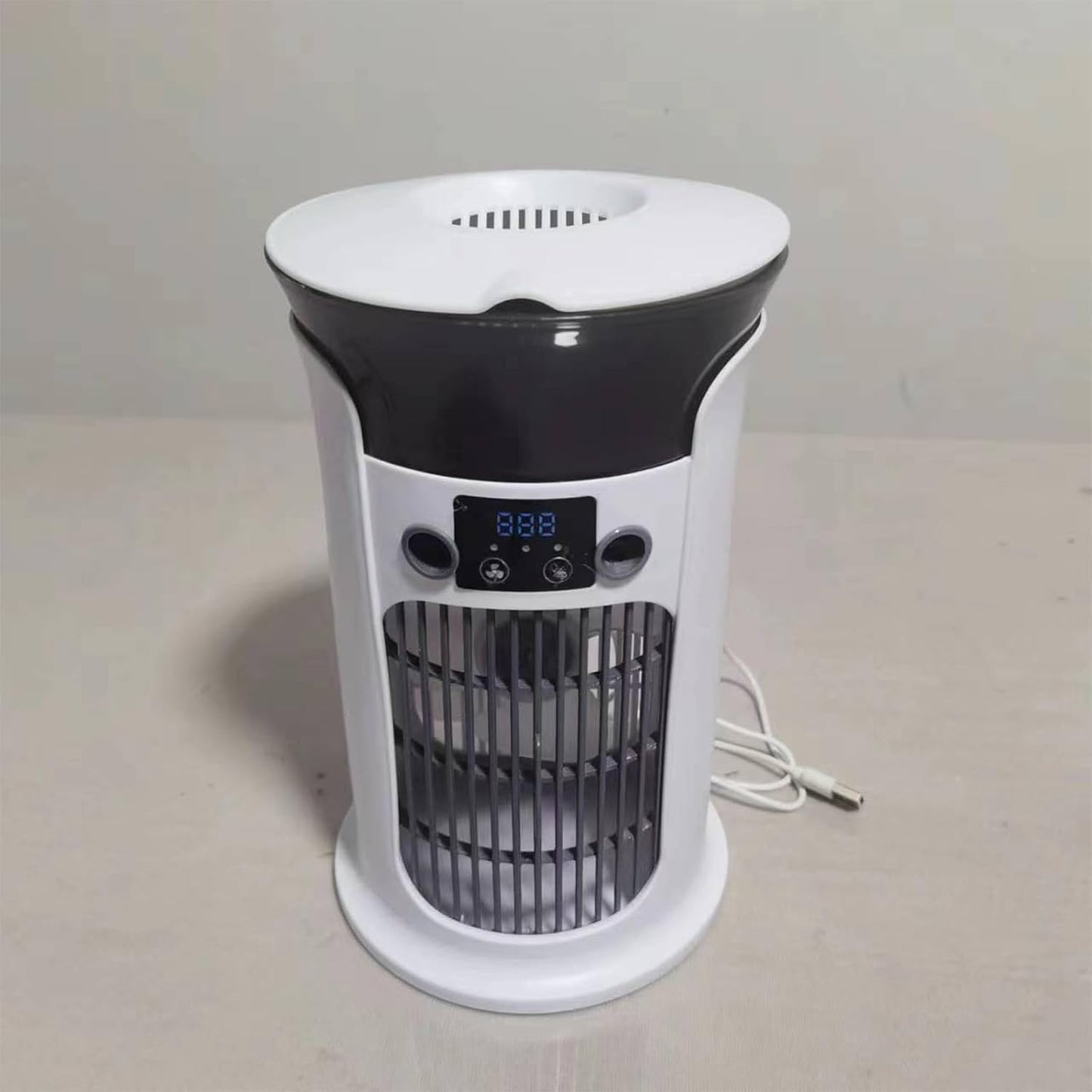  Mini Climatiseur Portable, Rafraîchisseur D'air évaporatif USB, 3 Vitesses, Sans Tuyau D'évacuation, Silencieux, Idéal Pour La Maison, Le Bureau Ou Une Chambre, Réservoir D'eau De 880 Ml (Blanc)